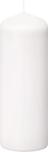 Bolsius White Pillar Candles Set of 20 - Unscented Dripless 2x6 Inches