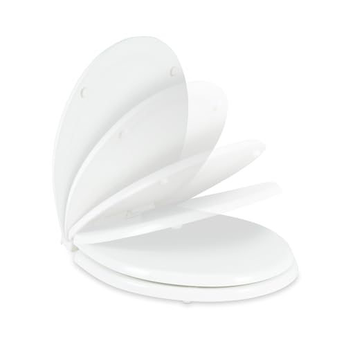 Slow Close Wooden Toilet Seat for Dometic 310 Toilet - White