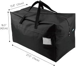 3-Side Zip Open Storage Bag for Christmas Trees & Party Ornaments - 27.5x16.5x13.8, Black Dots