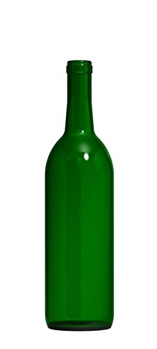 Green 750ml Wine Bottles - 12 Pack for Home Winemaking, No Corks Included