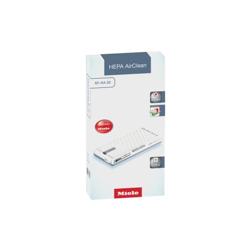 Miele HEPA AirClean SFHA50-2 Vacuum Filter Pack for Allergens, 2-Year Lifespan