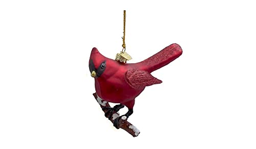 Kurt Adler Noble Gems Glass Cardinal Christmas Ornament