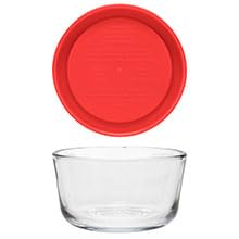 Glass Food Storage Bowls with Plastic Lids - 1-Cup Set of 6, BPA-Free, Made in USA