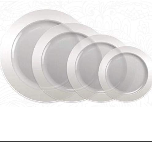 Premium Heavyweight Clear Plastic Plates - 6.25 Inch, 40 Count Value Pack for Weddings & Parties