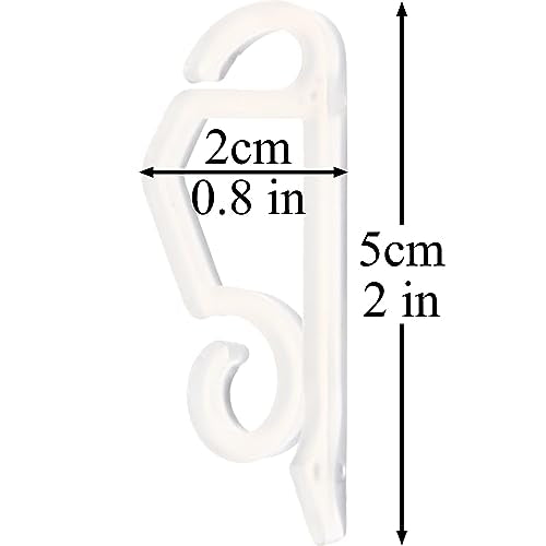 Ourtroness Transparent Outdoor Christmas Gutter Light Clips, 100 Pcs