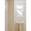 MCS 16x20 Large Wall Mirror, White Woodgrained Frame with Silver Embossed Detail & Beveled Detail Mirror, Vertical & Horizontal Wall Hanging Mirror for Bathroom, Bedroom & Livingroom