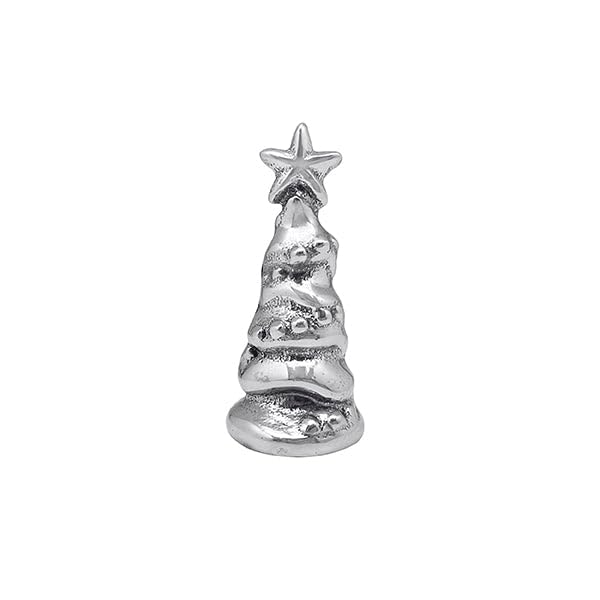 Mariposa Silver Recycled Aluminum Christmas Tree Napkin Weight - Handmade Gift
