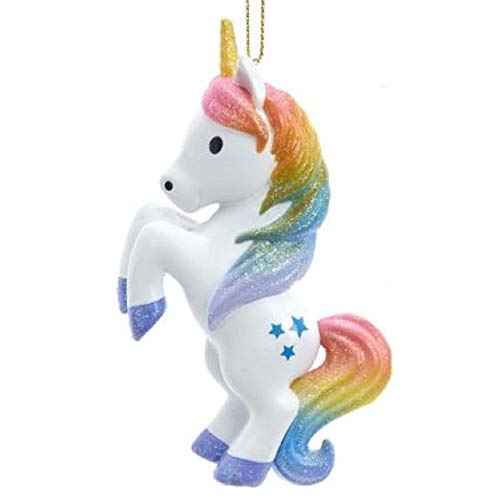 Kurt Adler H7547 Unicorn Blow Mold Ornament, 4-inch High, Plastic,Christmas