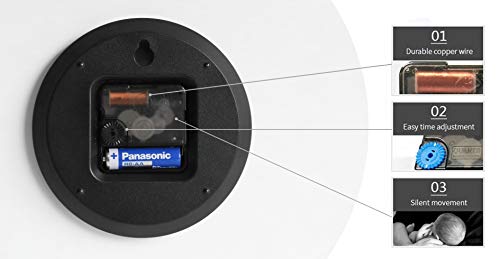 Stephanie Imports Modern Minimalist Gray Ink Splash Silent Wall Clock (19.5” X 18.8”)