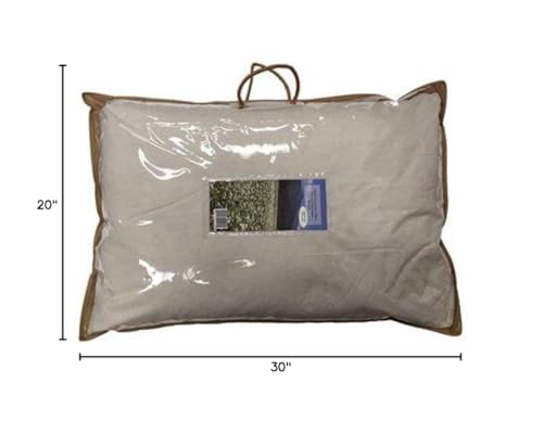 Organic Buckwheat Pillow Queen Size 20x30 - Japanese-Style, Adjustable Support