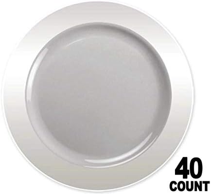 Premium 9-Inch Heavyweight Plastic Plates - Crystal Clear Wedding & Party Dinnerware, 30 Count