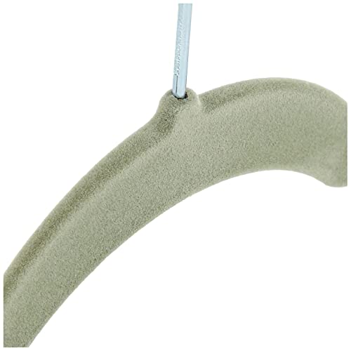 Slim Velvet Clothes Hangers Pack of 100 - Non-Slip, Space Saving, Gray/Silver
