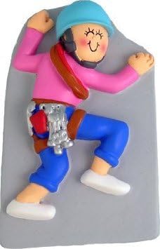 Personalized Rock Climber Christmas Tree Ornament for Women - Unique Gift Idea