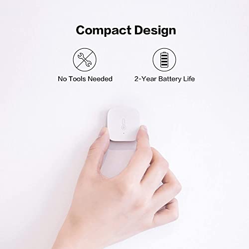 Zigbee Temperature and Humidity Sensor 3 Pack for Smart Home Monitoring