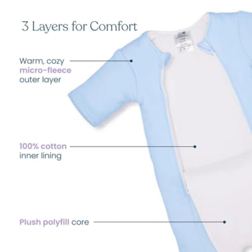 Baby Merlin's Microfleece Sleep Suit - Small Cream Transition Swaddle