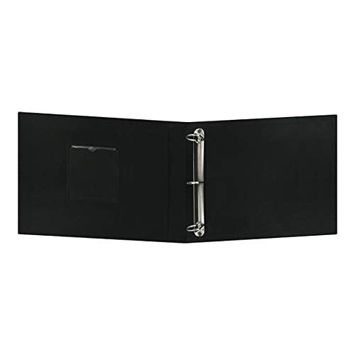 Pioneer T12CBF-BK 12-Inch by 12-Inch Fabric 3-Ring Binder Album with Window, Black