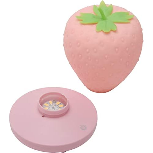 Strawberry Night Light, Cute Silicone Strawberry Lamp, Bedside Color Changing Lamp, LED Cute Night Light, 3 Modes Touch, for Birthday, Christmas (Pink)
