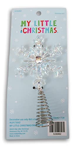 My Little Christmas Iridescent Snowflake Tree Topper - Silver Mini Decor