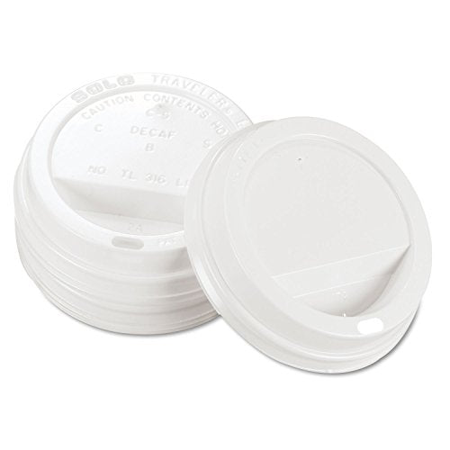 Solo TLP316-0007 White Plastic Hot Cup Lid 1000 Pack - Fits 10-24 oz Cups