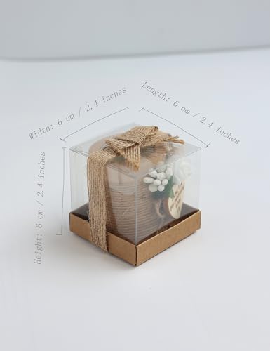 Light Brown 50 Pcs Wooden Tealight Candle Holders Wedding Party Favors