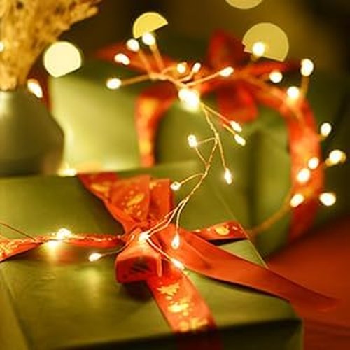 Dailyart 200 LED Fairy Lights - Warm Twinkle String Lights with Remote & Timer | 10Ft Gold Wire for Bedroom & Party Decor