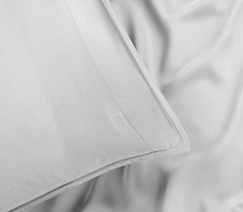 King Size Organic Eucalyptus Bed Sheets Set - Silky Soft Breathable 4 Piece, White