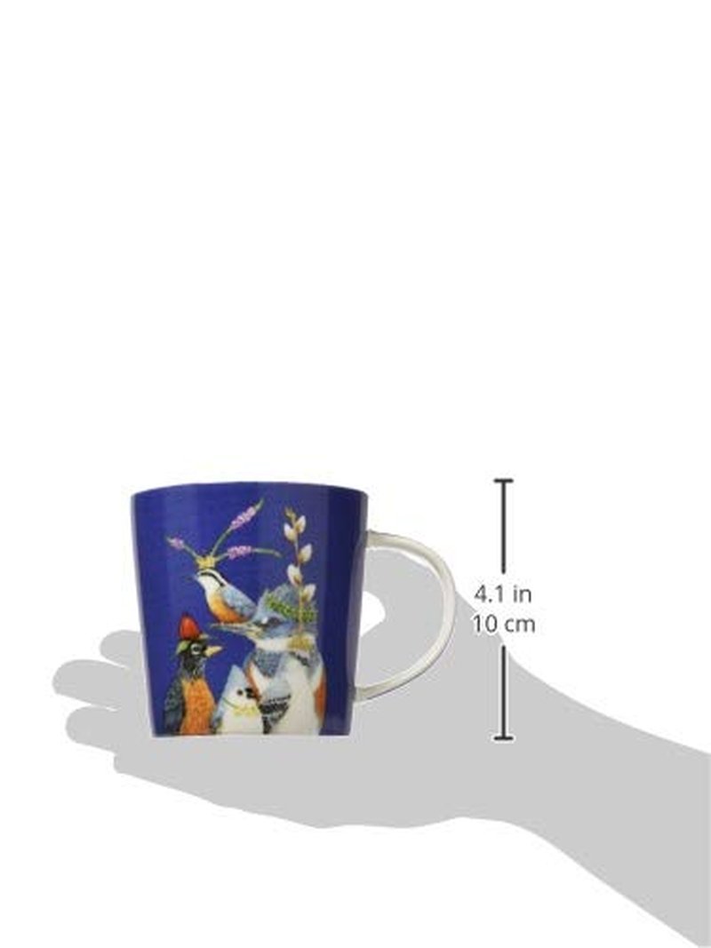 Paperproducts Design Vicki Sawyer Gift-Boxed Mug - Decorative Bone China Mugs for Coffee, Tea and Cocoa - Dishwasher Safe, Microwave Safe - 13.5 Ounces, Party Friends Design