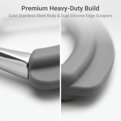 OUOLife Gray Stainless Steel Flex Edge Beater for 4.5-5 Qt KitchenAid Mixer, Dishwasher Safe