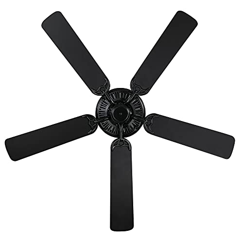 Black 52-Inch Ceiling Fan with Matte Finish - Contractor's Choice