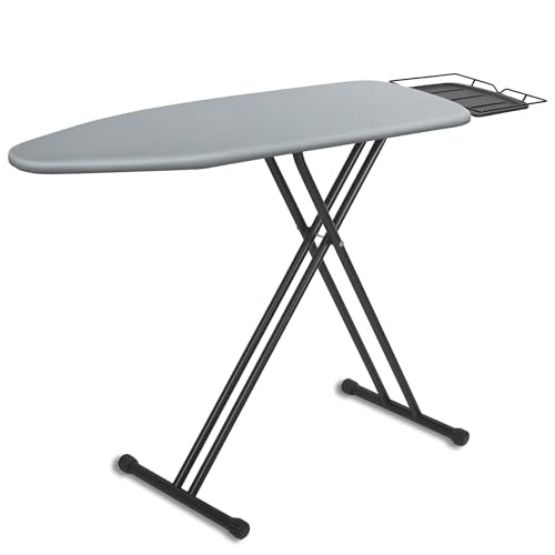 UFETGYG Full Size Ironing Board 57" x 18" with Iron Rest, Adjustable & Heat-Resistant Cover