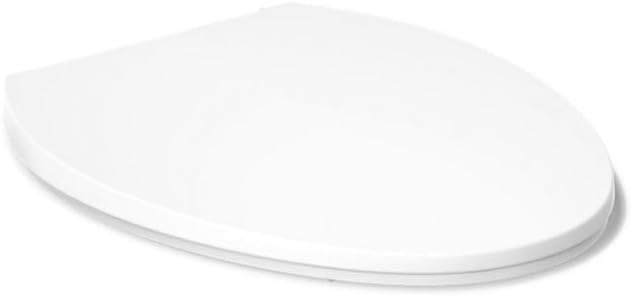 KOHLER K-27332-0 Glissade ReadyLatch Quiet Close Round Toilet Seat, White, Grip-Tight Hardware, Quiet Close Lid Prevents Slamming