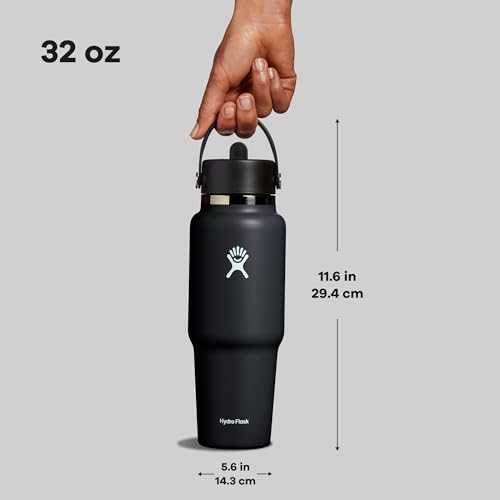 Hydro Flask 32oz Insulated Stainless Steel Water Bottle with Leakproof Wide Straw Lid