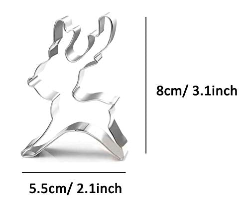 Deer Reindeer Christmas Cookie Cutter - Stainless Steel