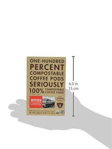 Boyd's Organic Red Wagon Dark Roast Coffee Pods - Keurig Compatible, 72 Count
