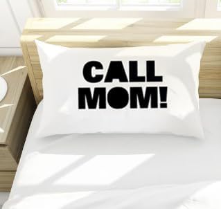 Personalized Pink Graduation Pillow Case - Call Mom Gift for College Dorm, Fits Standard/Queen