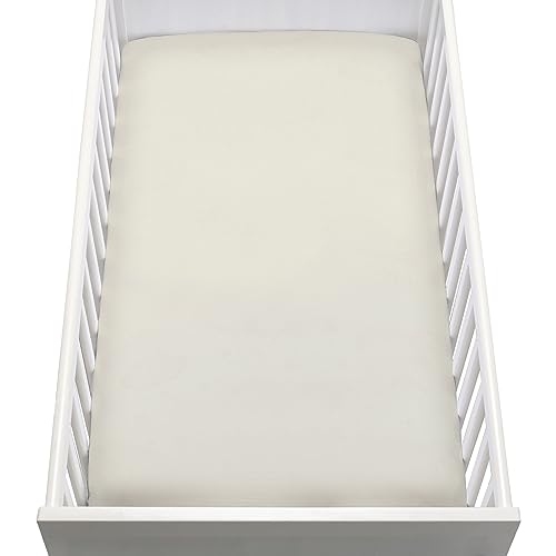 Newton Baby Organic Cotton Fitted Crib Sheet 2-Pack Oatmeal - Single-Layer, All-Around Elastic