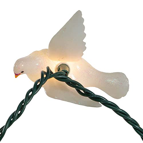 Kurt S. Adler 10-Count Glitter Dove Holiday Light Set