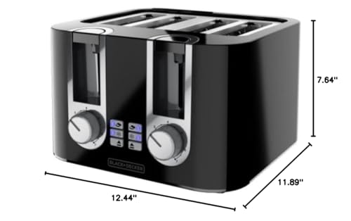 4-Slice Toaster with 7 Shade Settings - Extra Wide Slots & Bagel Function
