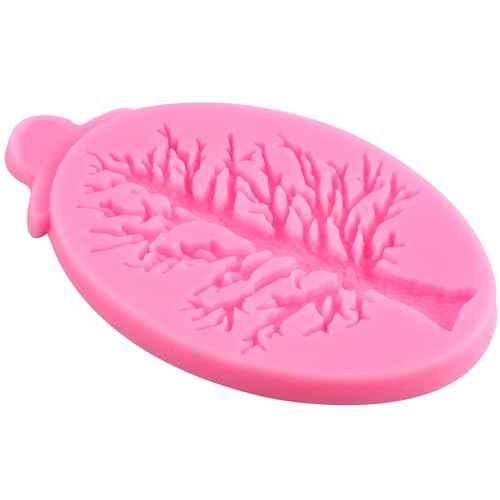 ZiXiang Christmas Tree Fondant Cake Silicone Mold For Xmas Birthday Party DIY Cake Decorating Cupcake Topper Polymer Clay Candy Chocolate Gum Paste Set Of 2