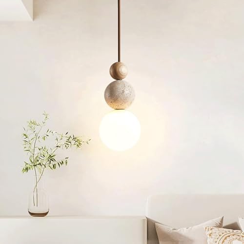 Modern Indoor Pendant Light Brown Spherical Glass Fixture for Kitchen & Bedroom - Frosted White Glass