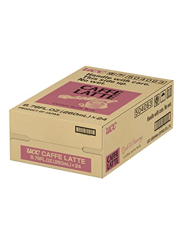 UCC Ready-to-Drink Caffe Latte 8.79 Fl Oz Pack of 24 Japan Imported