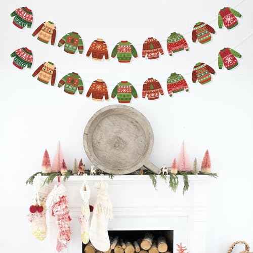 Ugly Sweater Banner Christmas Ugly Sweater Party Decorations, It's About to Get Ugly Party Decor Indoor Outdoor Xmas Winter Holiday Party Decoration Supplies