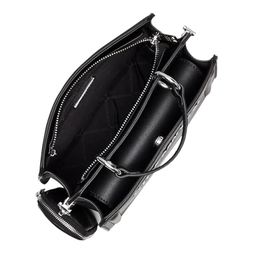 Steve Madden Bevelyn Small Convertible Tote Bag with Earbud Case - Black, One Size