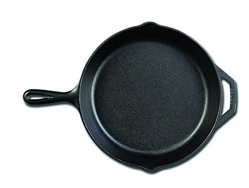 Lodge Seasoned Cast Iron Skillet - PFAS-Free, Non-Toxic Cookware - Use with an Oven, Stove, Grill, or Campfire - Naturally Non-Stick & Oven Safe - 12 Inches
