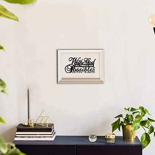 Jetec Inspirational Table Art with God All Things Are Possible Positive Sign Home Table Decoration, Motivational Centerpieces Letter Sign Wooden for Faith Motivational Decor (with Lord Possible)