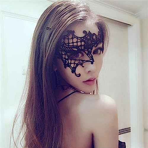 6 Sets Black Lace Eye Mask Women Party Masquerade Halloween Christmas Valentine Thememed Party Cosplay Festivals Decoration Accessories