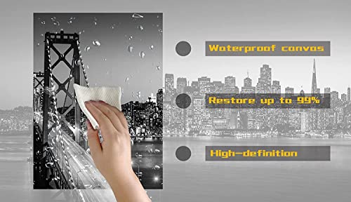 North Carolina Golf Course Wall Art Tobacco Road Golf Club Canvas Print for Living Room Picture Frame Golfing Artwork Wall Decor Holiday Gift Painting Poster Home Decoration(60''Wx32''H)