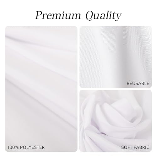 WIGENIUS 10 Pack White Table Cloth Rectangle 60X102 Inch Tablecloth