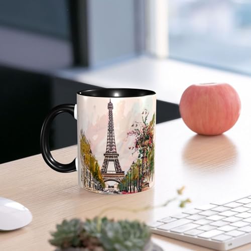 Paris Eiffel Tower Coffee Mug 11OZ Funny Ceramic Tea Cup Kitchen