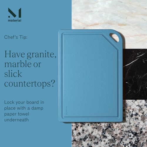 Eco-Friendly Microplastic-Free Cutting Board - Large Ocean Charcuterie Board, Dishwasher Safe, Knife-Friendly, 17.5x12 Inches - Variation Ocean